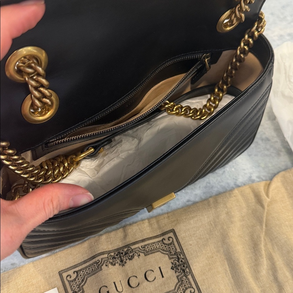 NEW Gucci Matelasse Small Marmont Shoulder Bag - Picture 9 of 14